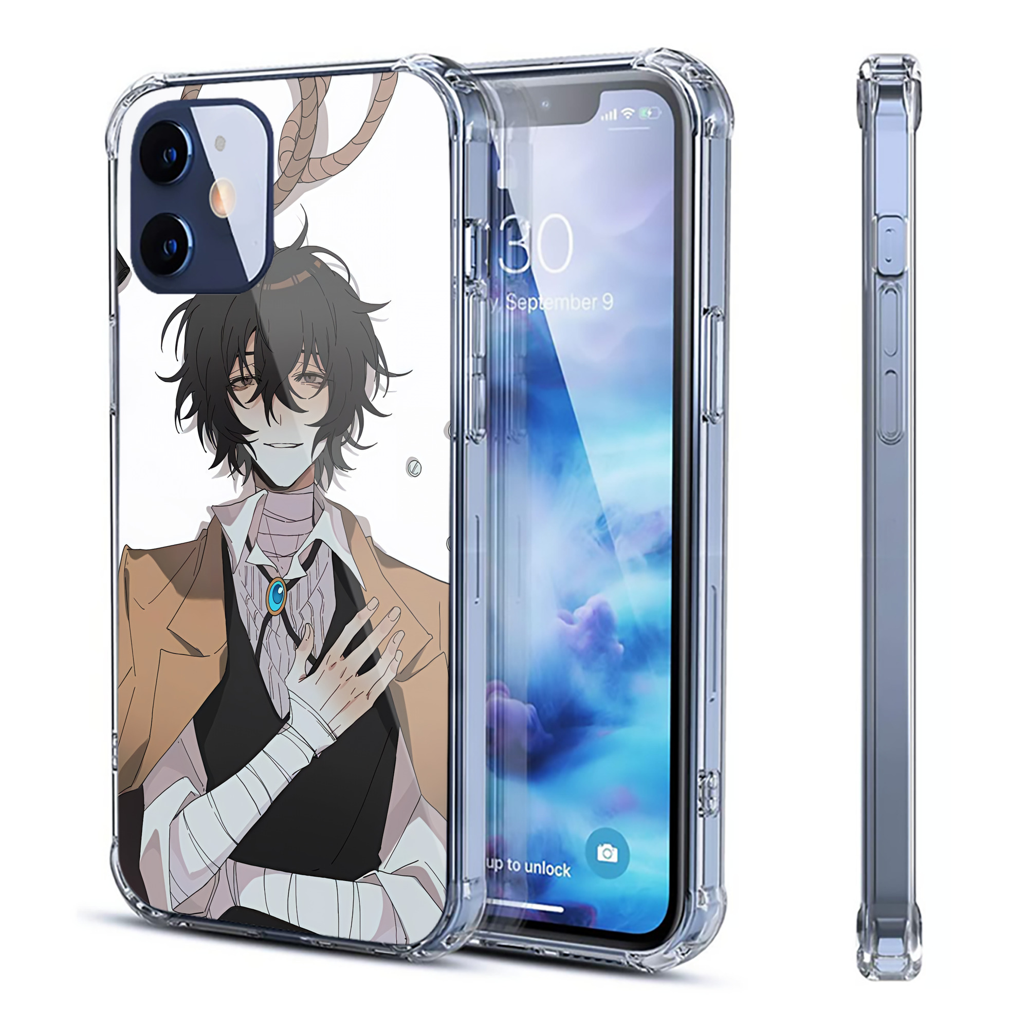 （画像用） 文豪ストレイドッグス Bungo Stray Dogs 【iPhone 12シリーズ対応】透明スマホケース（クリアソフトケース）